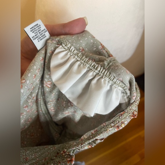 Rue+ Women’s Plus Babydoll Ruched Long Puff Sleeve Tiered Floral Dress 2X - Picture 9 of 13